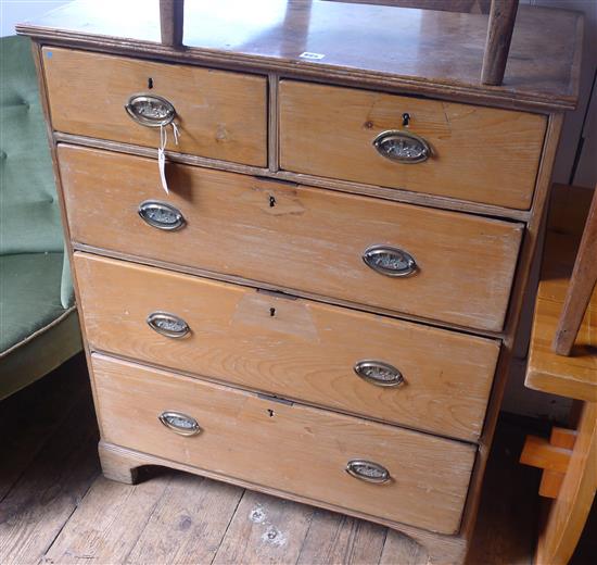 Regency pine chest of drawers